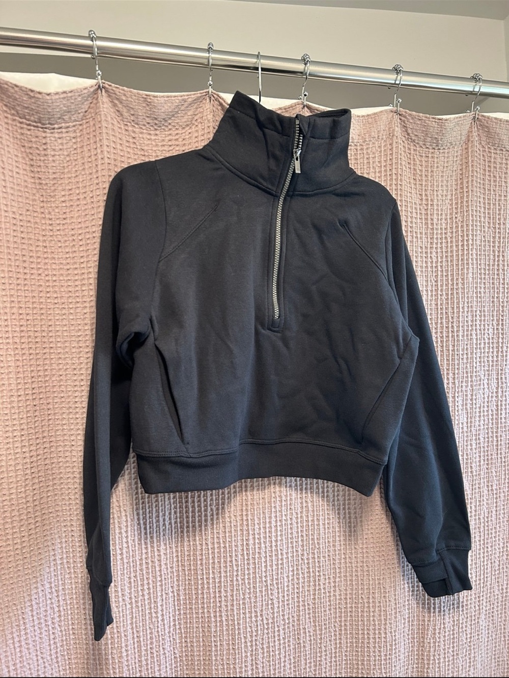 Womens Black Half-Zip Funnel Neck Sweater XS NWT